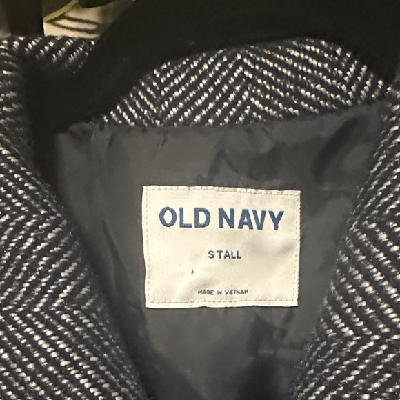 Old Navy Women's Black & White Tweed Pea Coat - Picture 2 of 5